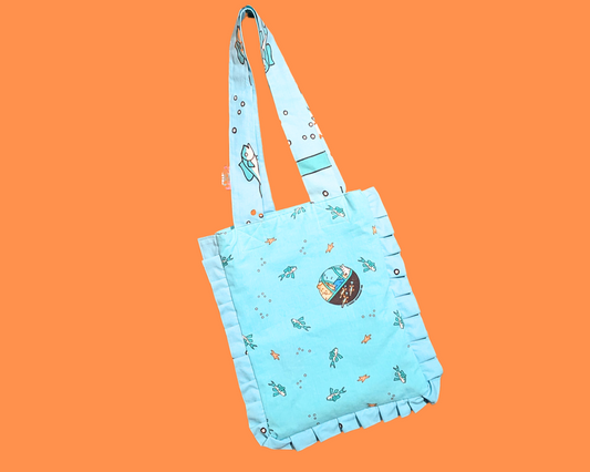 Sac fourre-tout Tintin fait main et recyclé