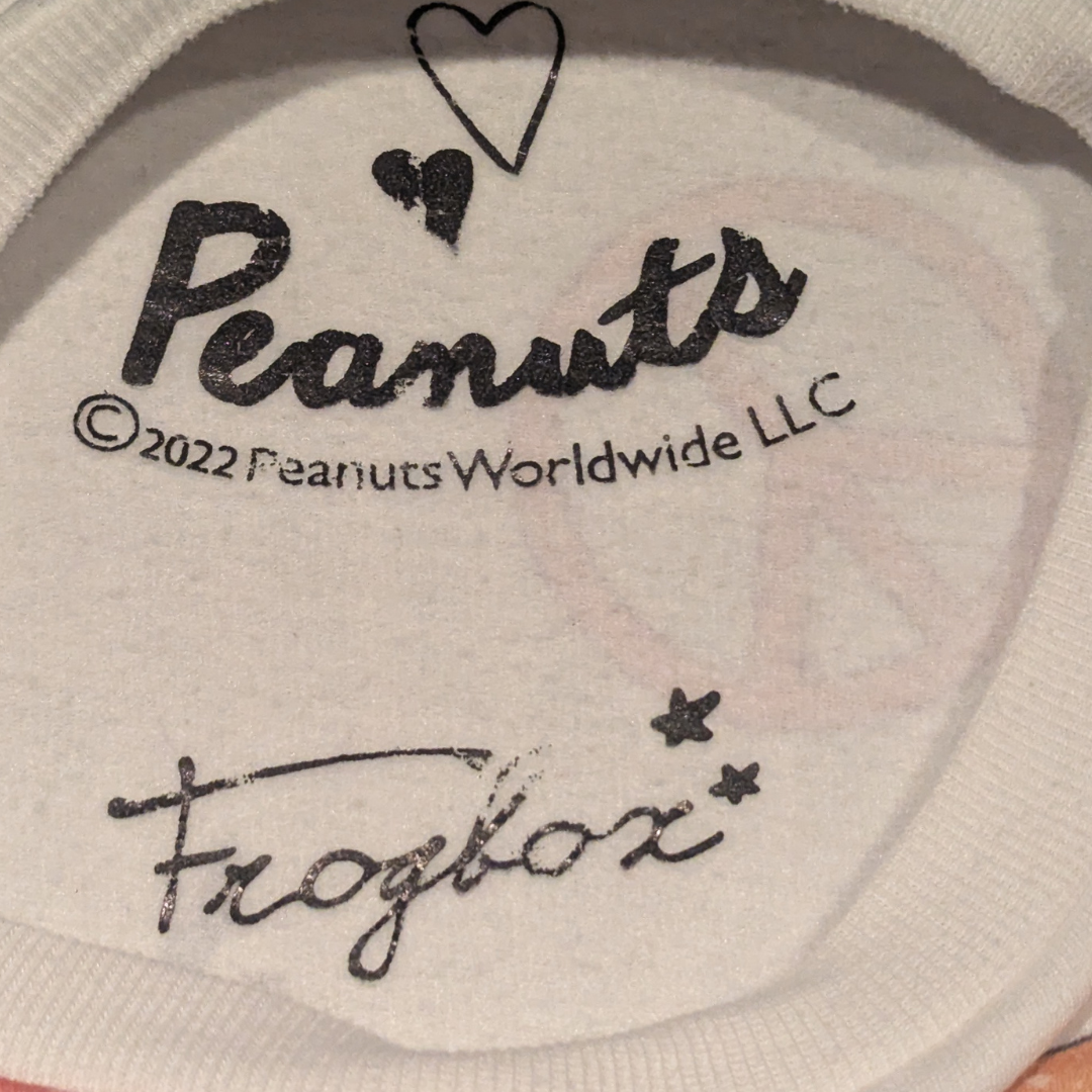 Peanuts + Frogbox, Charlie Brown Long T-Shirt or Short Dress Size L