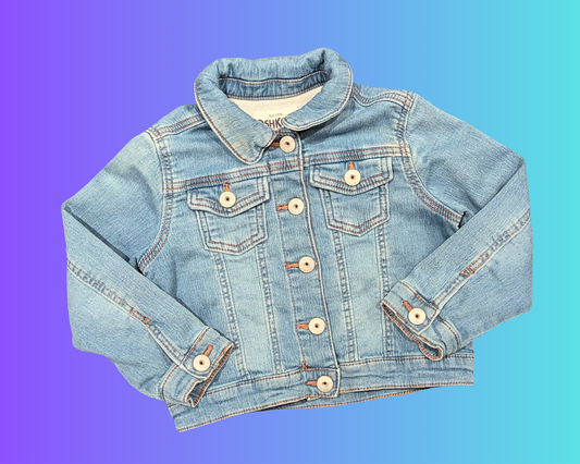 Handmade, Upcycled McDonald's Officer Big Mac Denim Jacket Size 3 Years Old