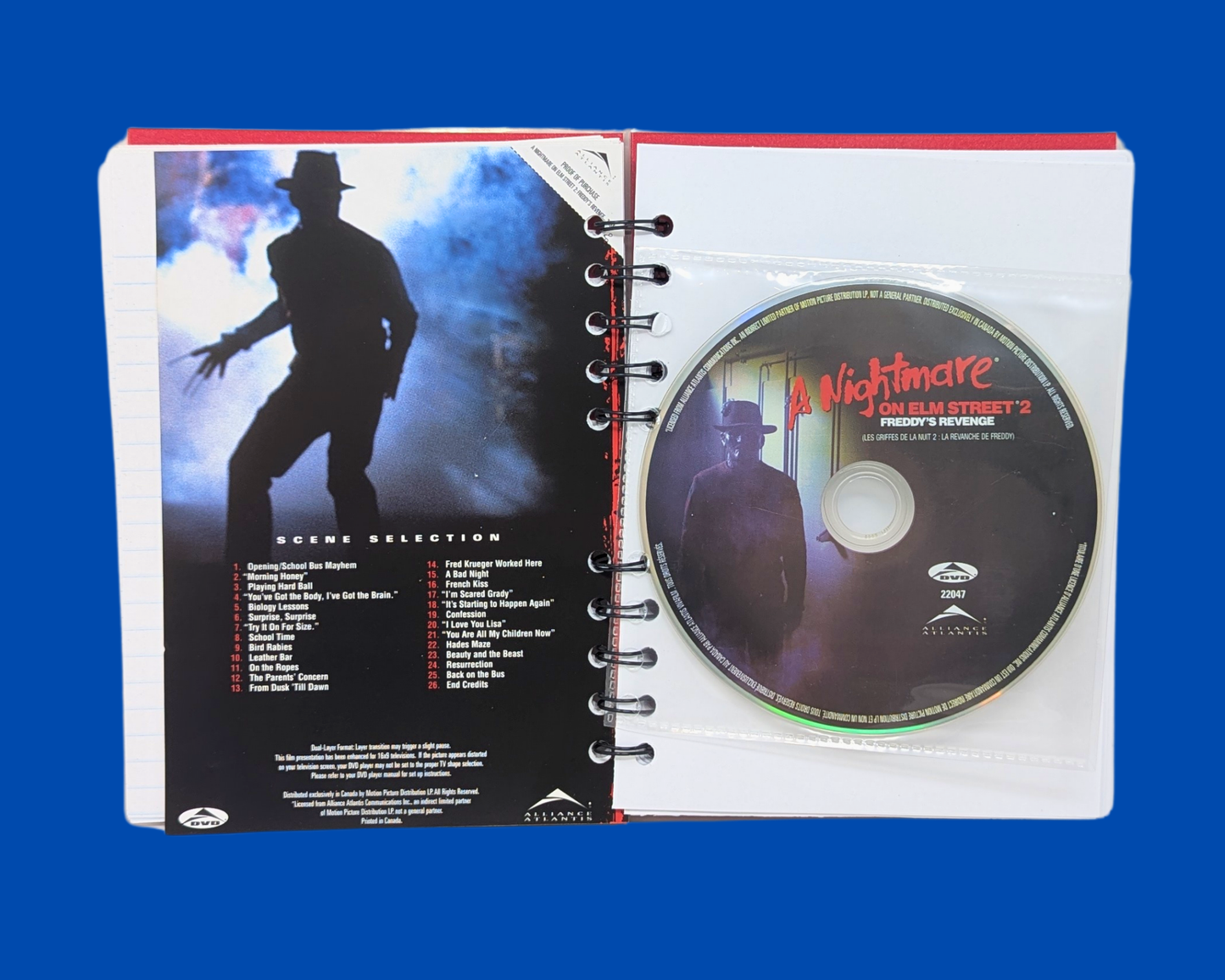 Carnet de notes du film DVD Les Griffes de la nuit 2, La Revanche de Freddy