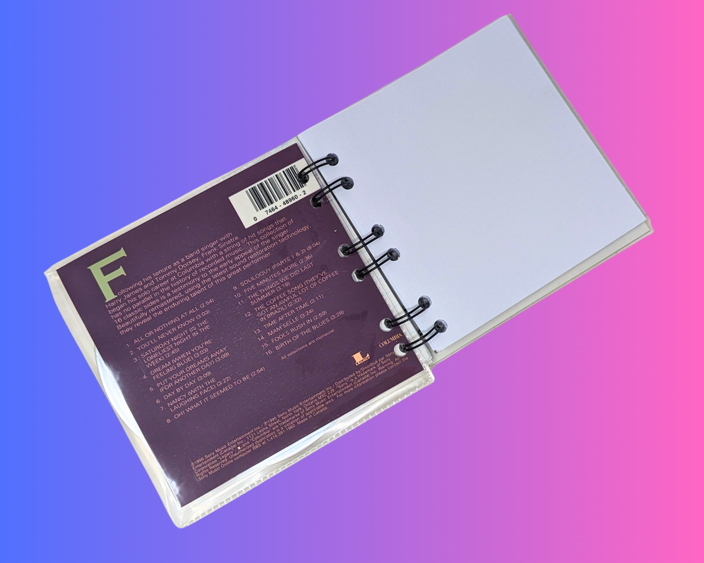 Frank Sinatra, 16 Most Requested Songs CD Notebook