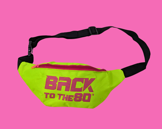 Sac banane vintage des années 1990, retour aux années 80, vert fluo et rose