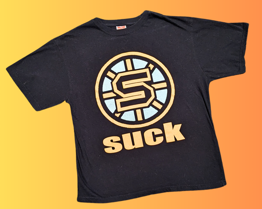 T-shirt Y2K Suck (blague des Bruins de Boston) taille 2XL