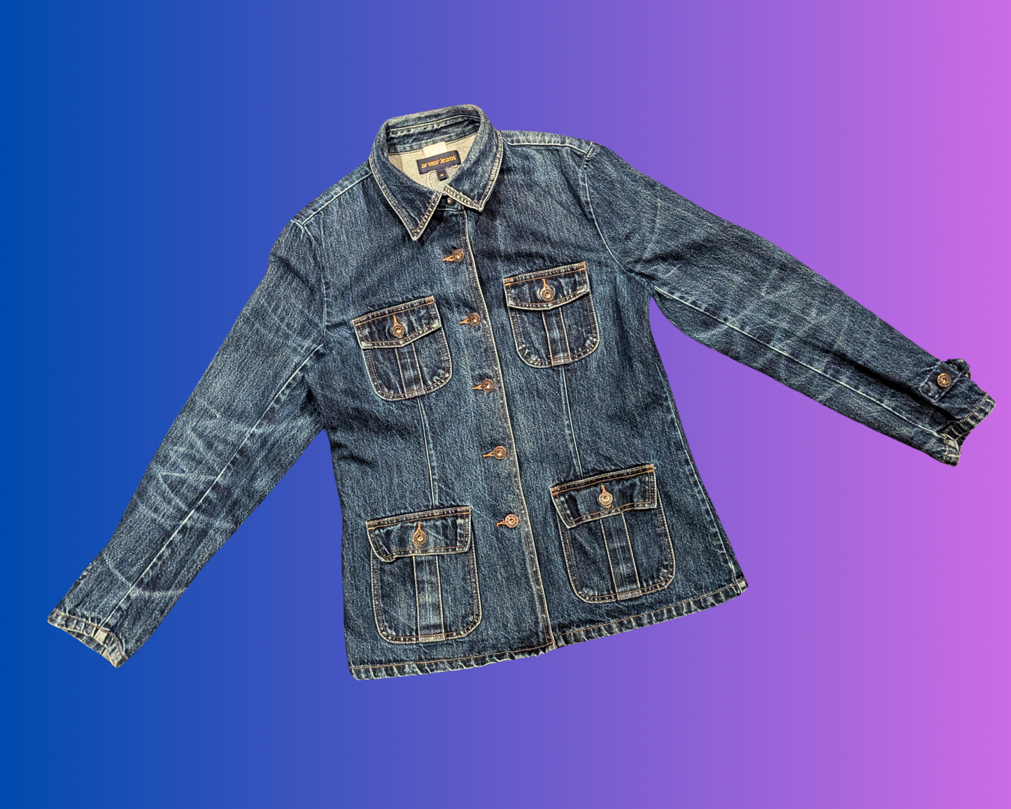 Handmade, Upcycled Pink Floyd Denim Jacket Size M