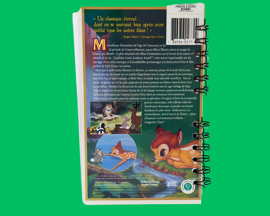 Bambi, carnet de cinéma VHS de Walt Disney