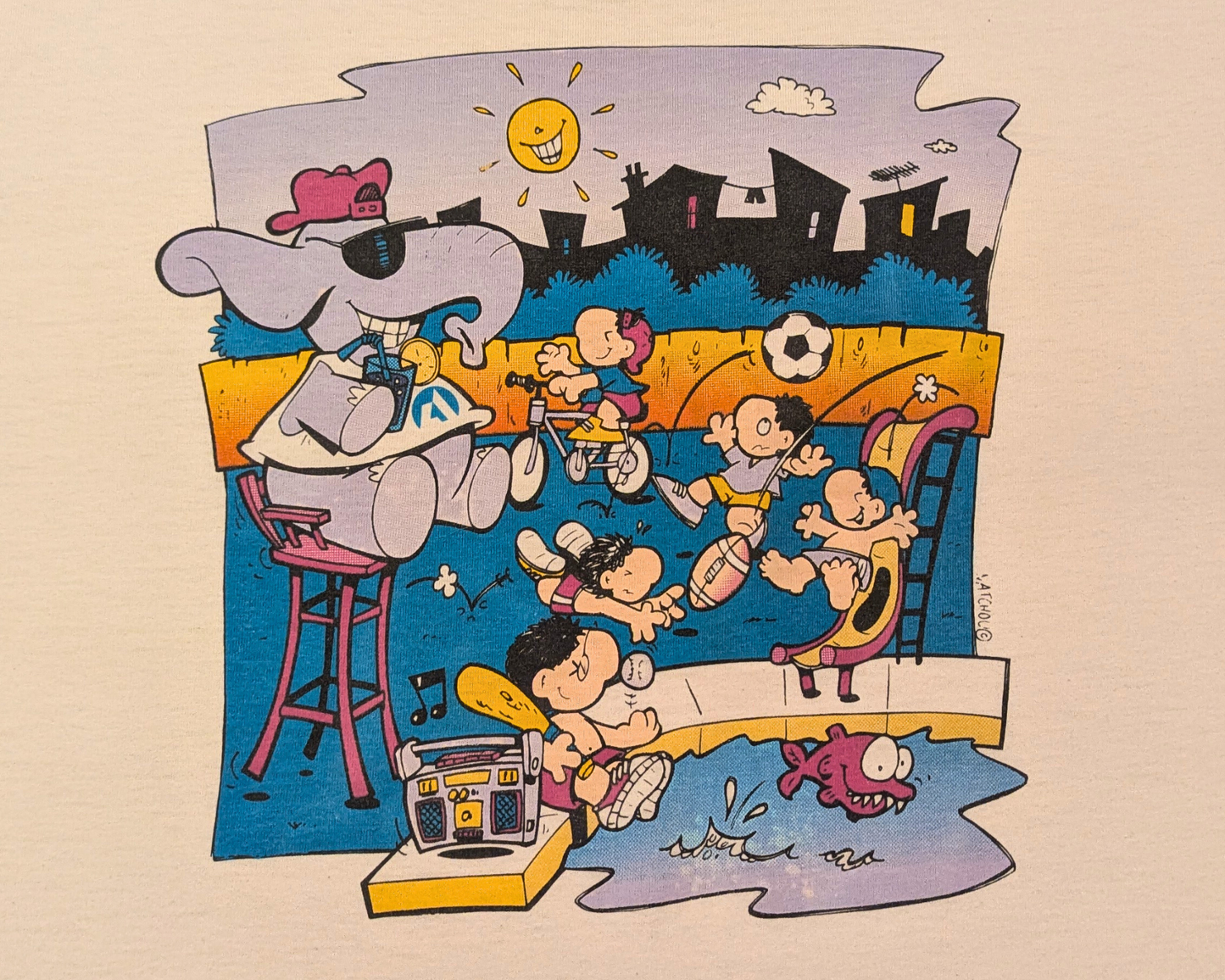 Vintage 1990's Humeur Design l'Industrielle Alliance T-Shirt Size L