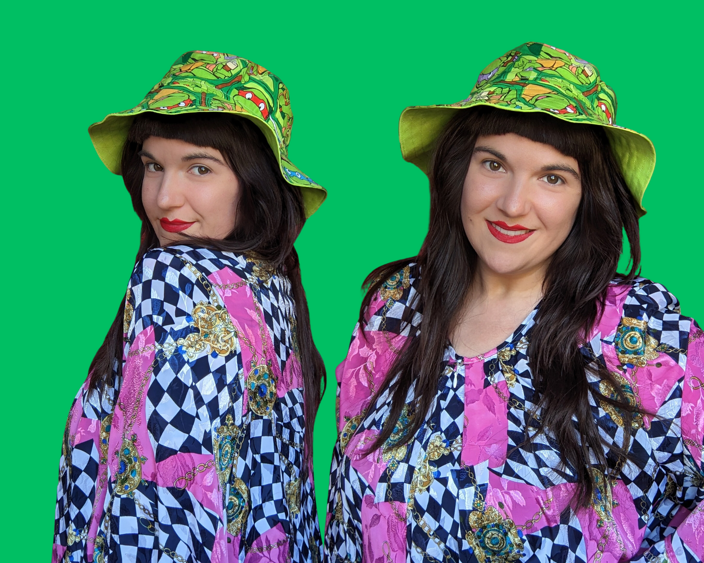 Chapeaux de seau fabriqués sur commande fabriqués à partir de tissus vintage et de chutes de draps pour adolescents/adultes
