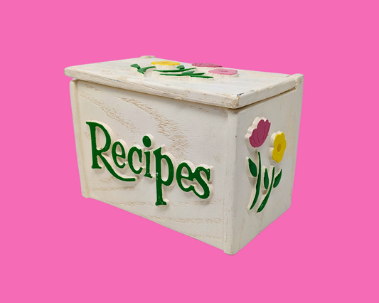Petite boîte à recettes vintage des années 1960