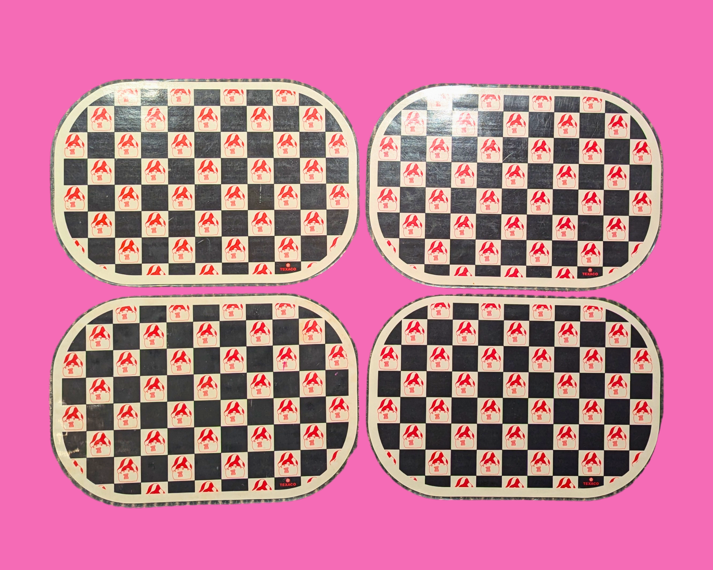 Lot de 4 sets de table vintage en plastique à collectionner Les Schtroumpfs des années 1980