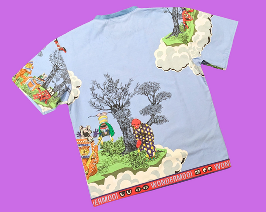 Handmade, Upcycled IKEA Walter Van Beirendonck, Wondermooi Bedsheet T-Shirt Size M