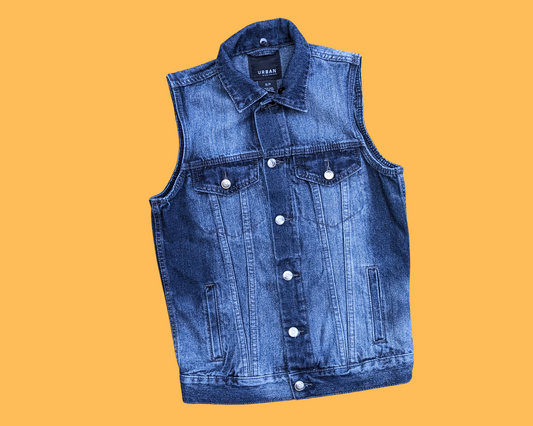 Veste en jean Snoopy Charlie Brown recyclée et faite à la main, taille S