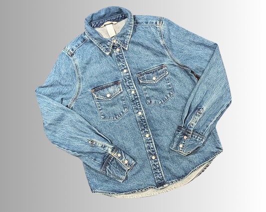 Handmade, Upcycled Social Skills, Making New Friends Steven Rhodes Denim Jacket Size XS