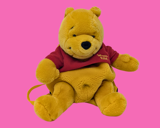 Sac à dos en peluche Disney Winnie l'ourson Jemini vintage des années 1990