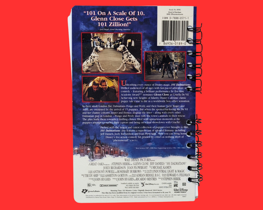 Les 101 Dalmatiens, carnet de notes VHS de Walt Disney