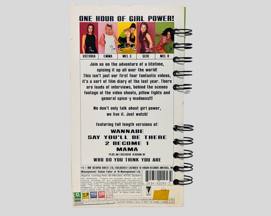Carnet de notes VHS du film Spice Girls : Une heure de Girl Power