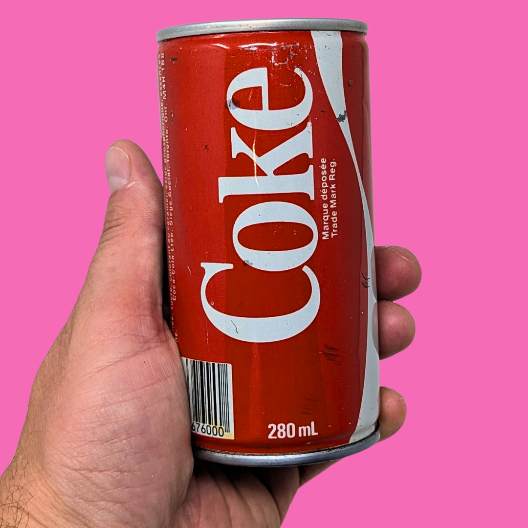 Vintage 1980's Coca Cola Can, Empty but Unopened