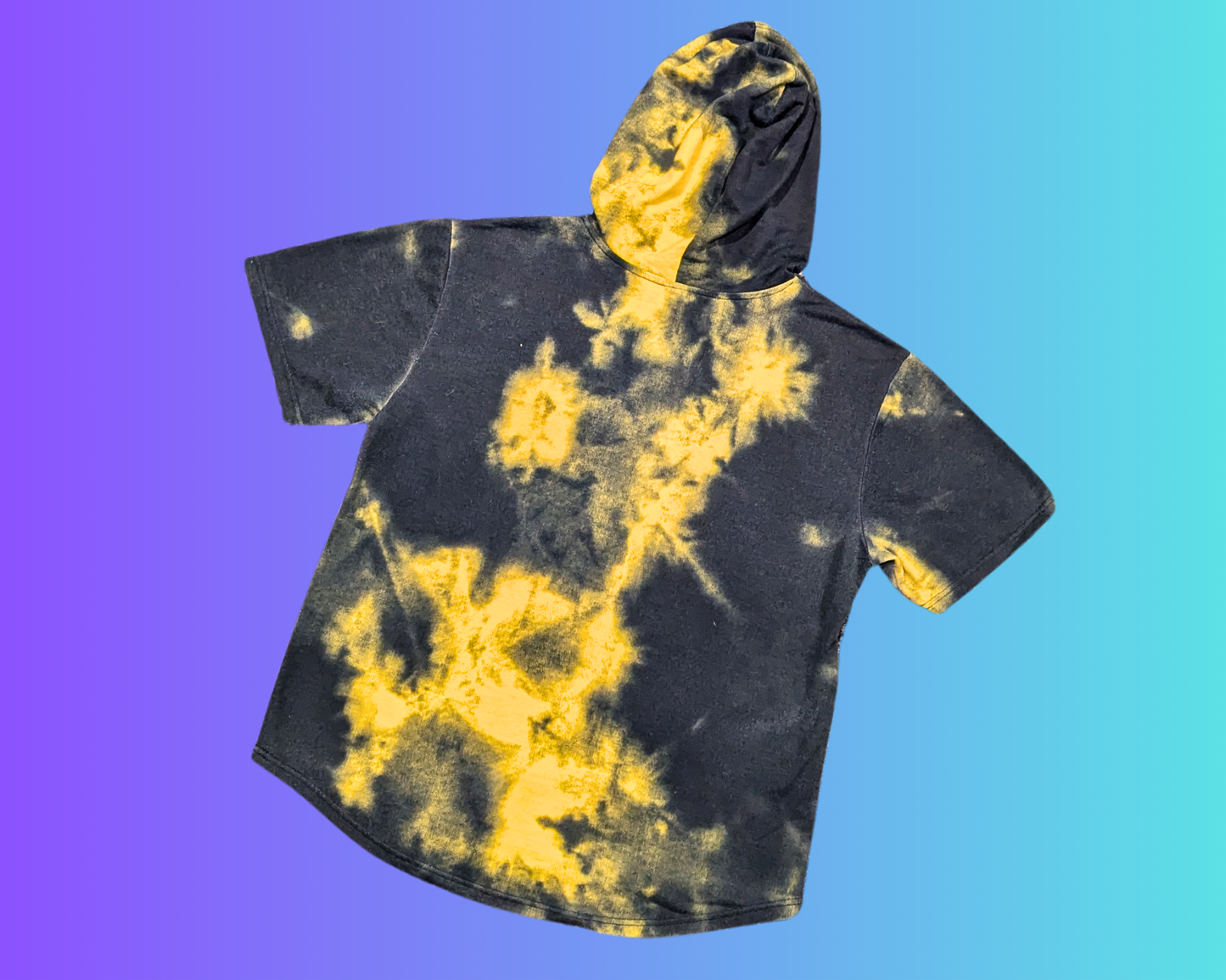 Y2K Official The Simpsons Tie Dye Bat Simpson Hoodie T-Shirt Size M