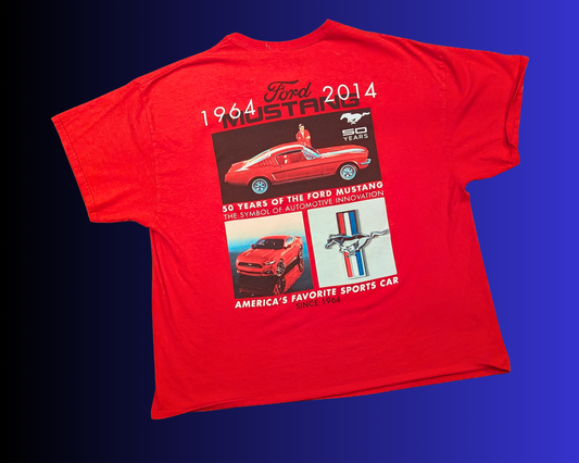 Red, 10 Years of the Ford Mustang T-Shirt Size 3XL