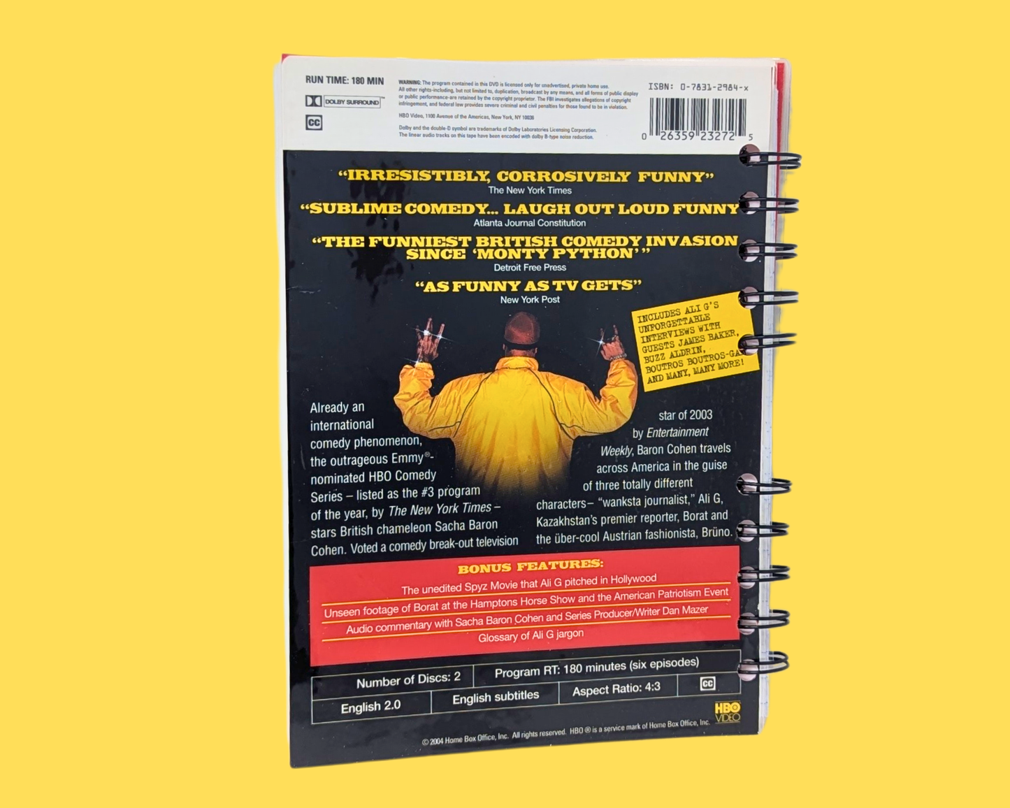 Da Ali G Show, Da Compleet First Seazon DVD Movie Notebook