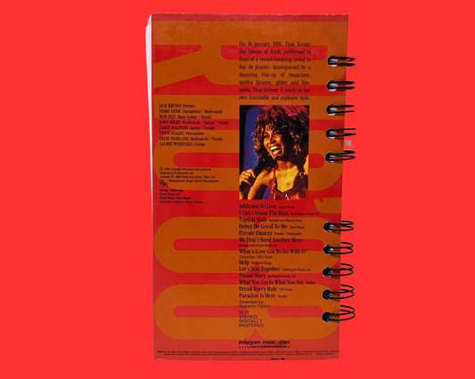 Carnet de notes VHS du film Rio '88 de Tina Turner