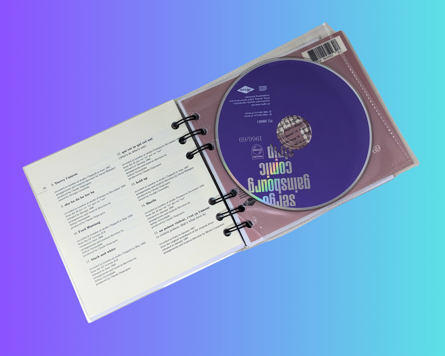 Serge Gainsbourg, Comic Strip CD Notebook