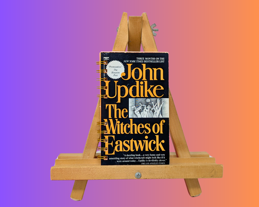 Carnet de notes fait main et recyclé du roman Les Sorcières d'Eastwick de John Updike