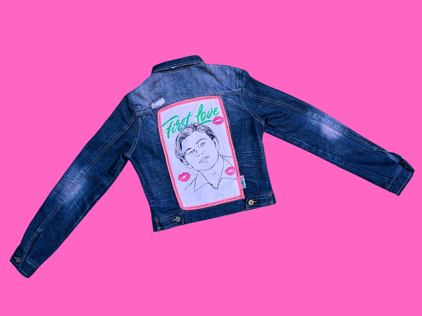 Handmade, Upcycled Leonardo DiCaprio, First Love Jacket Size L