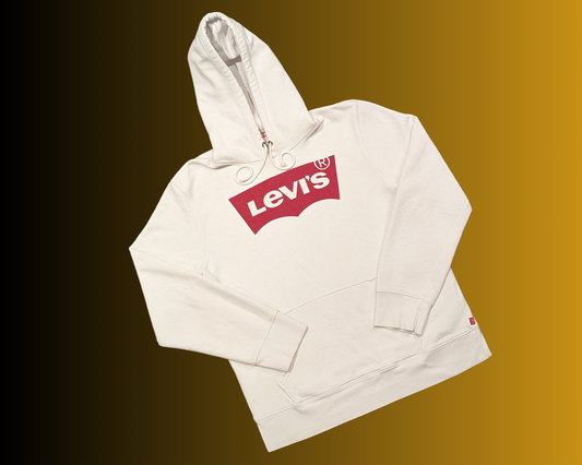 Sweat à capuche Levi's blanc Y2K taille L