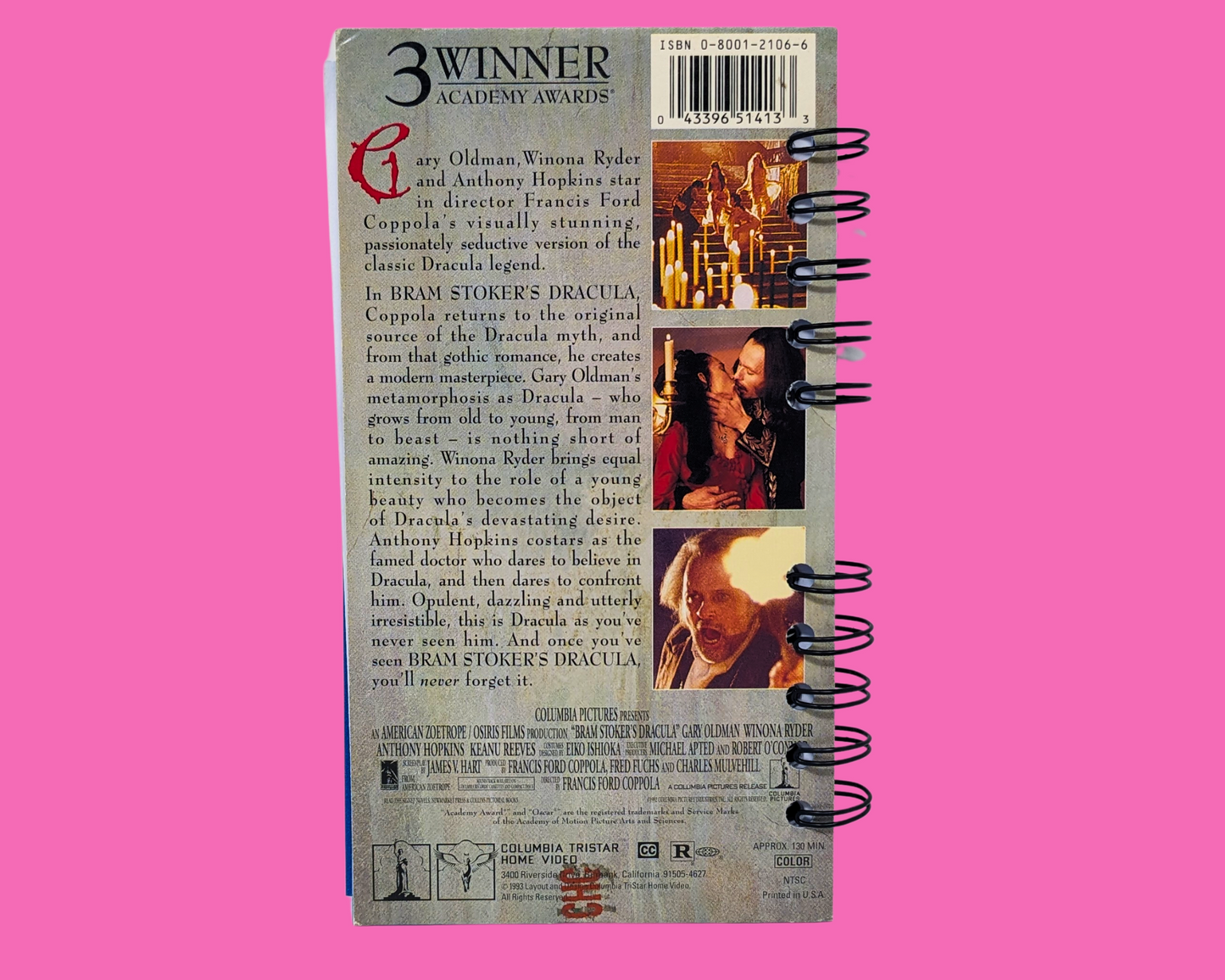 Carnet de notes VHS du film Dracula
