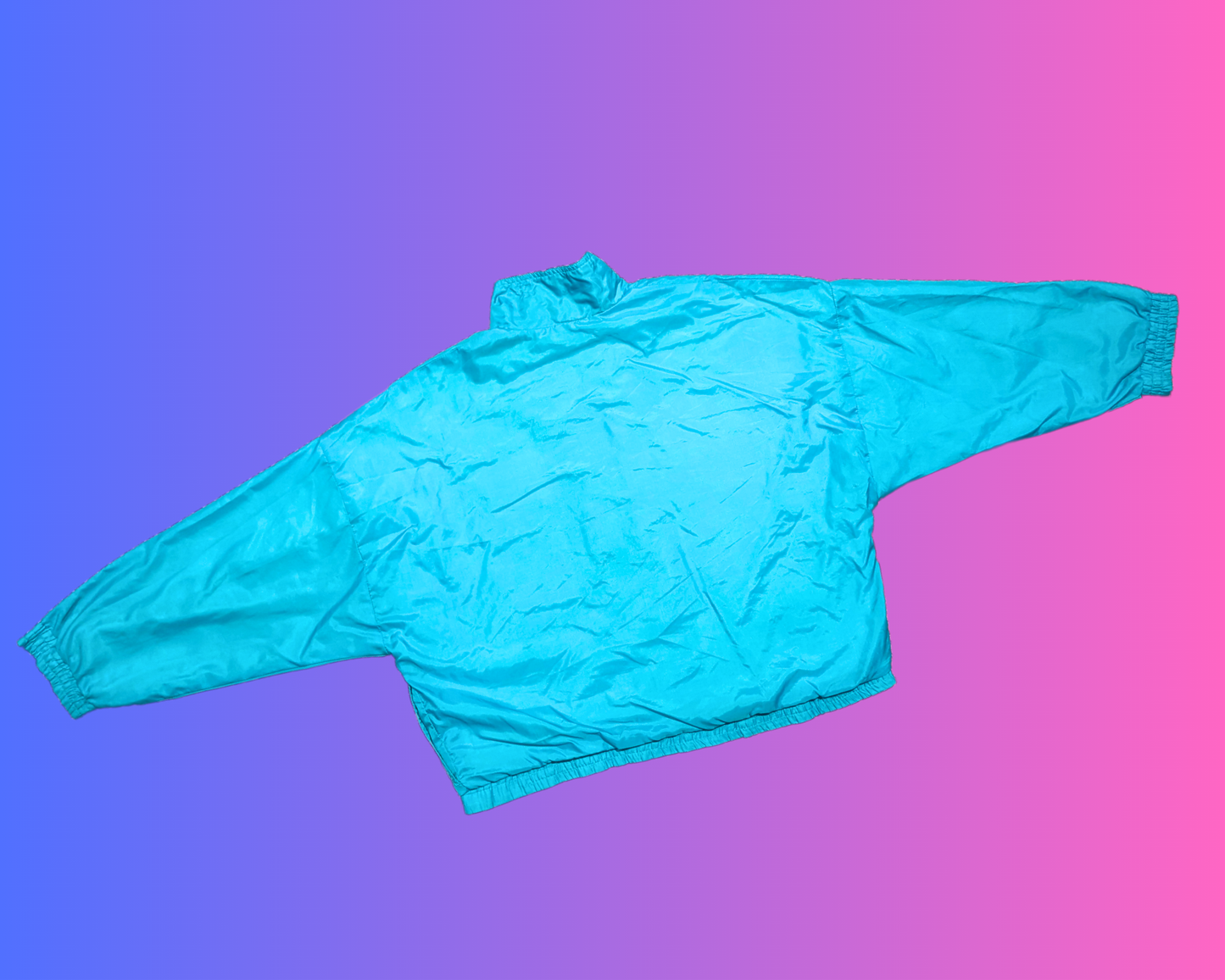 Y2K Blue and Pink Puma Windbreaker Jacket Size L