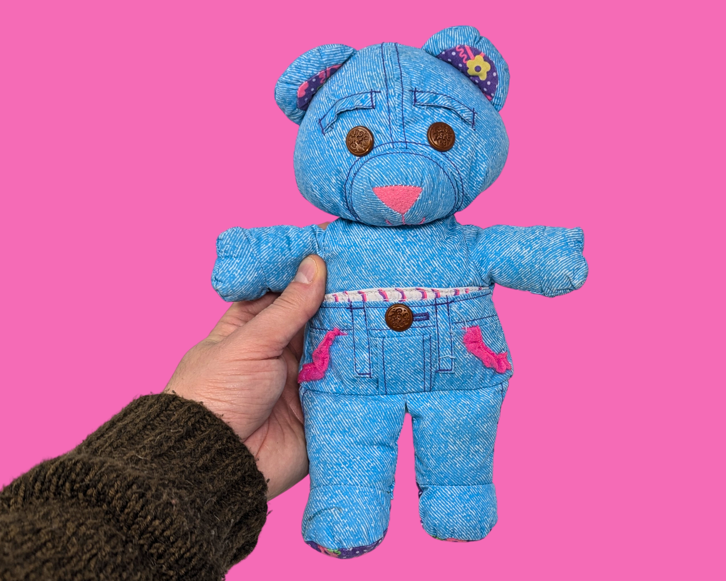 Ours Doodle bleu vintage des années 1990 par Doodle Pets