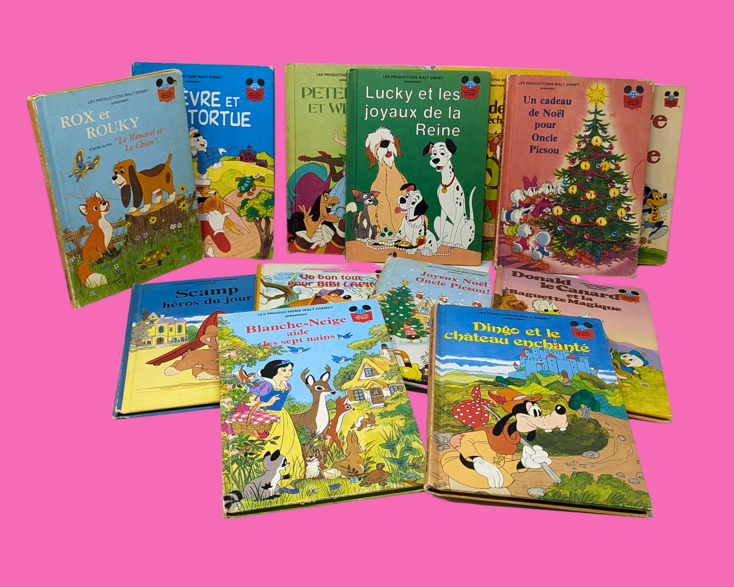 Lot de 13 livres français Walt Disney vintage des années 1990