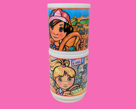 Vintage 1980's Passe Partout Plastic Cups, Sold Together