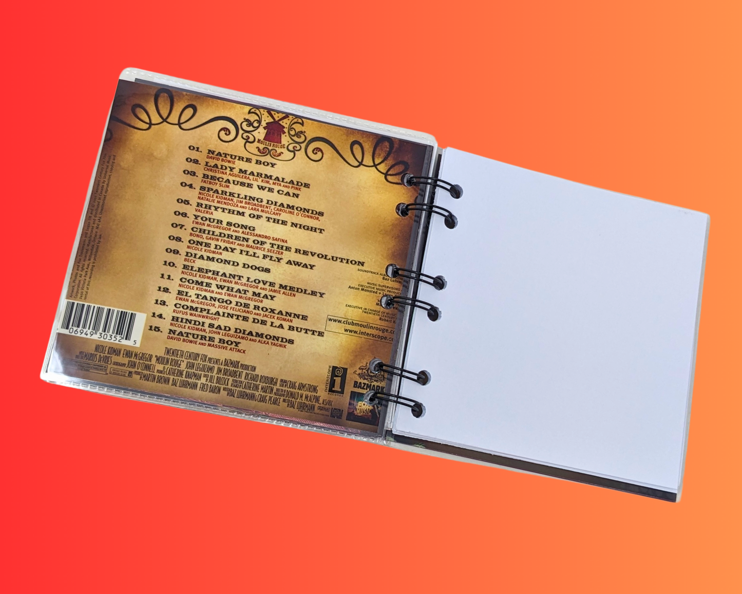 Moulin Rouge Soundtrack CD Notebook