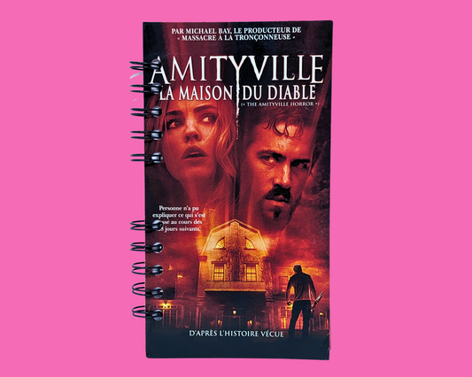 Le carnet de notes VHS du film d'horreur d'Amityville