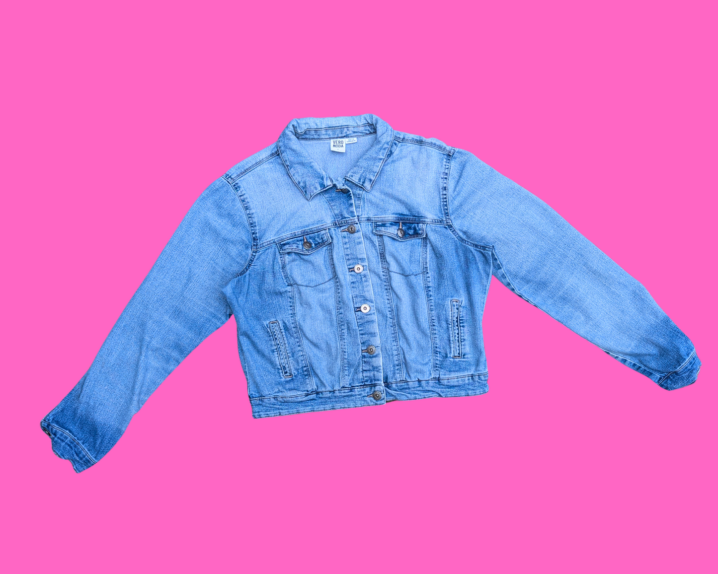 Handmade, Upcycled David Bowie Denim Jacket Size XL