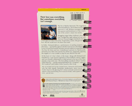Carnet de notes VHS du film A Star is Born