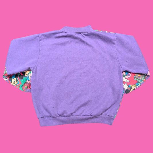 Vintage 1990's Walt Disney, Mickey Mouse Purple Sweater Size 6 Years Old