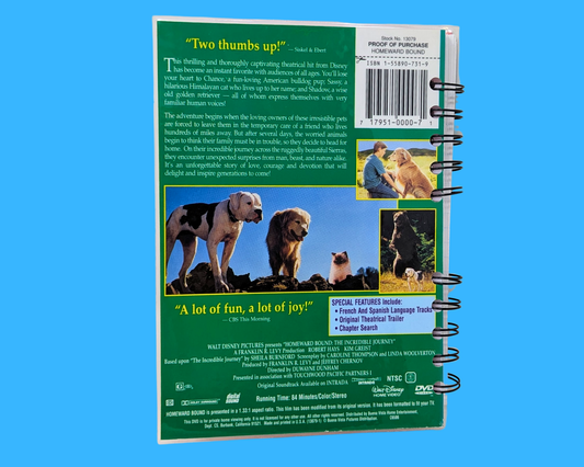 Carnet de notes du film DVD Homeward Bound