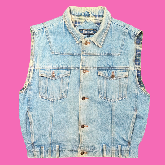 Veste/gilet en jean Pinocchio de Walt Disney, taille L pour homme