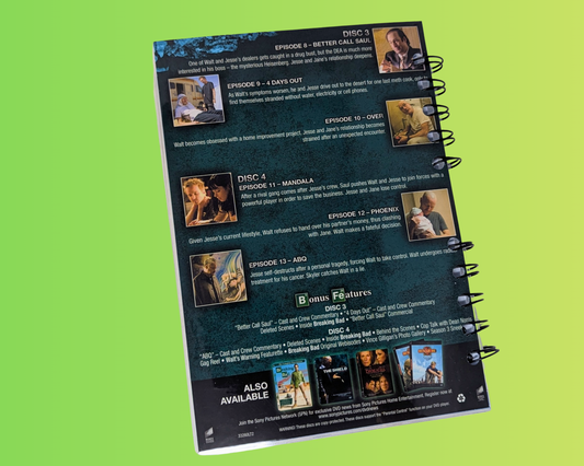 Breaking Bad Season 2 Episodes 8-13 DVD Movie Notebook