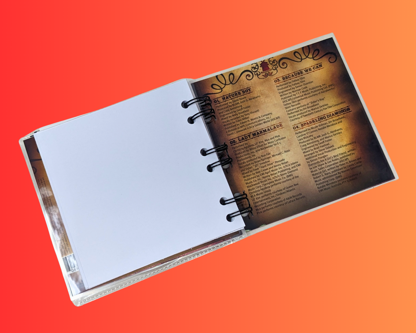 Moulin Rouge Soundtrack CD Notebook