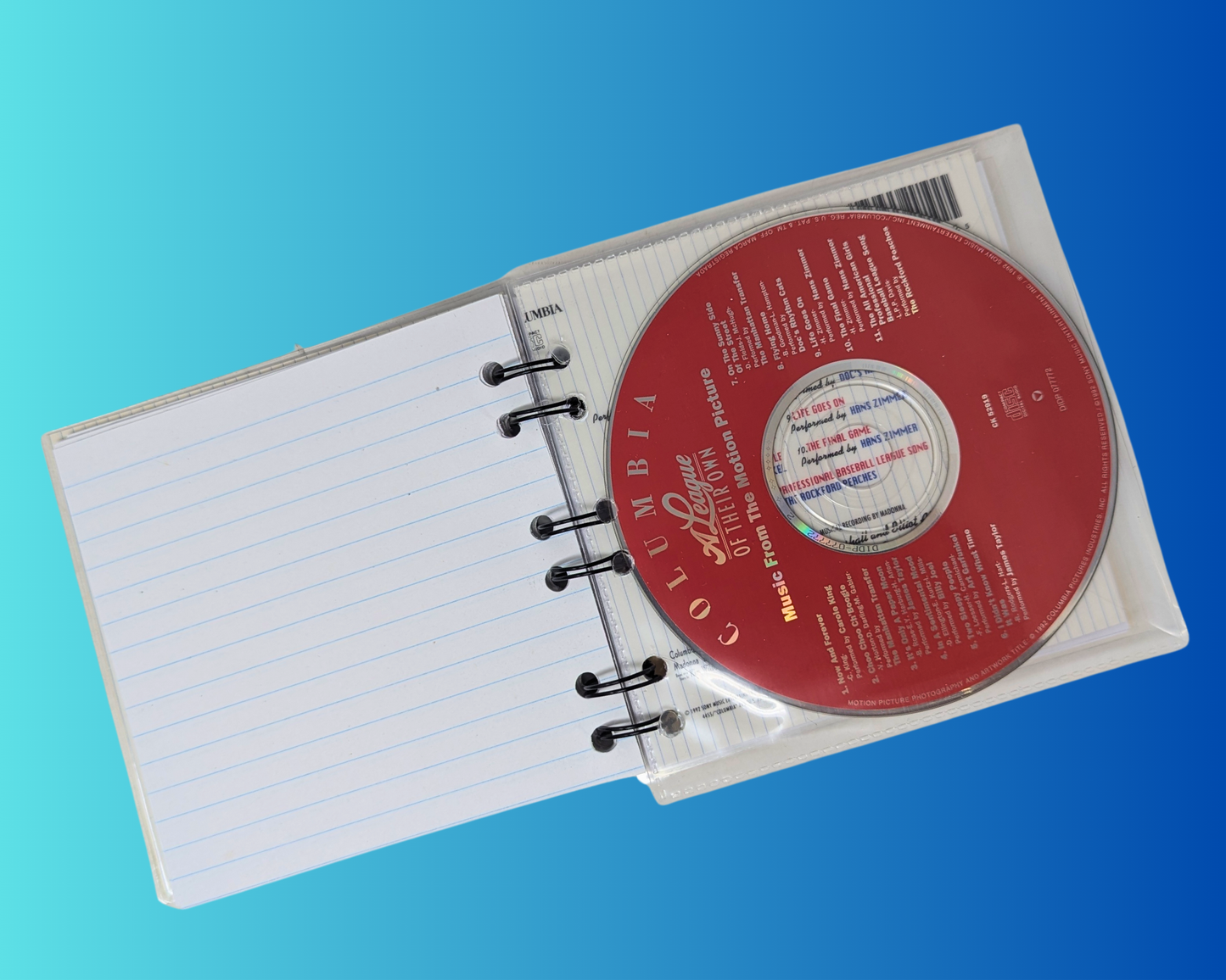 Carnet de notes CD de la bande originale d'Une équipe hors du commun