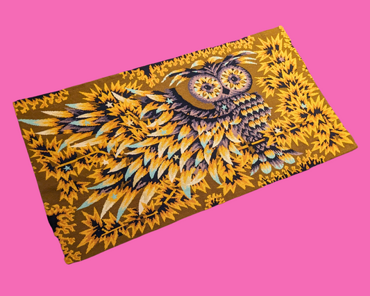 Official and Certified Needlepoint Owl Artwork, Wall Decor by Alain Cornic