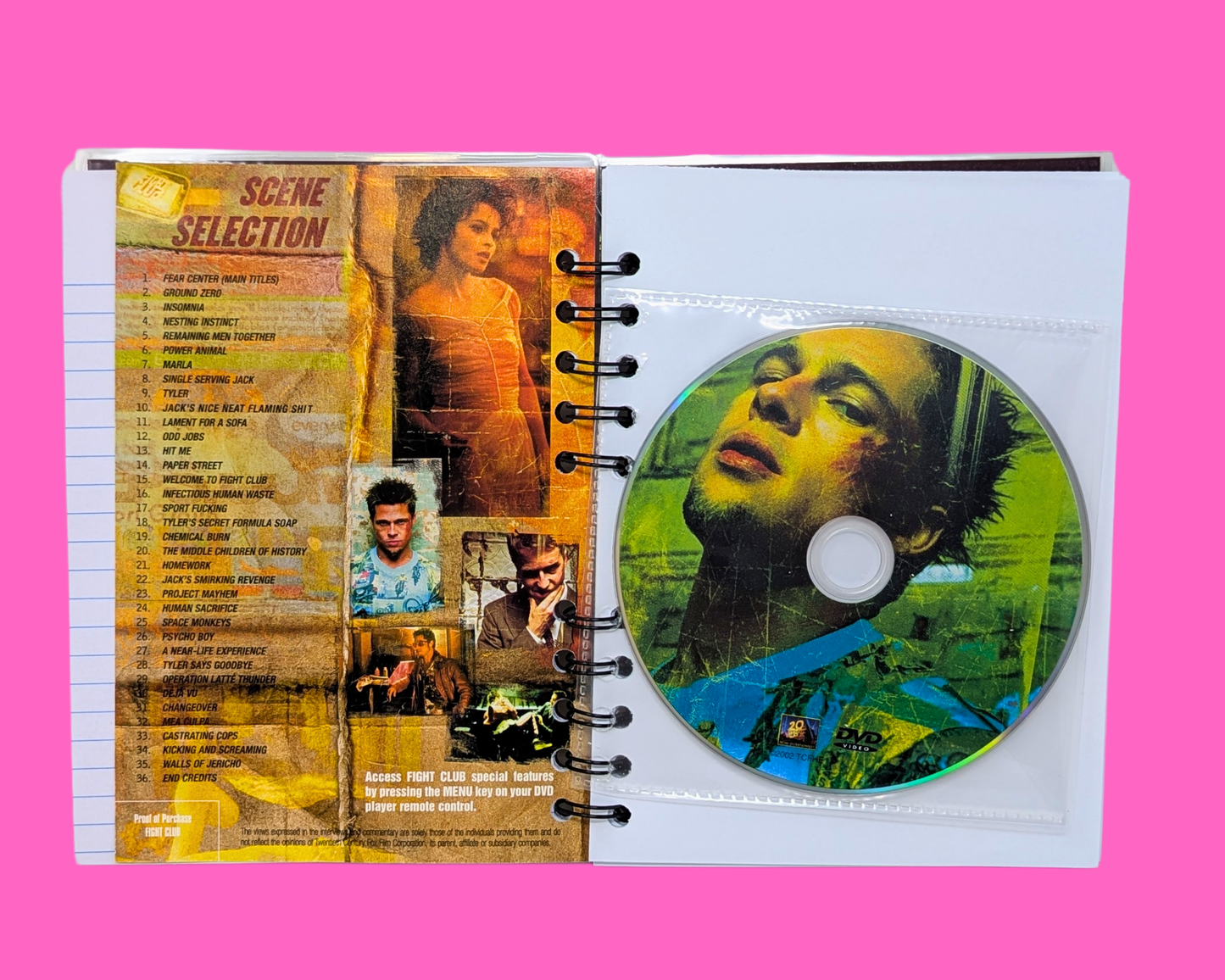 Carnet de notes du film DVD Fight Club