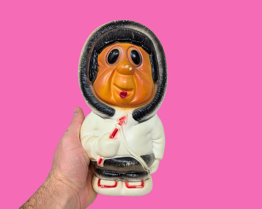 Tirelire en plastique vintage Mr Eskimo