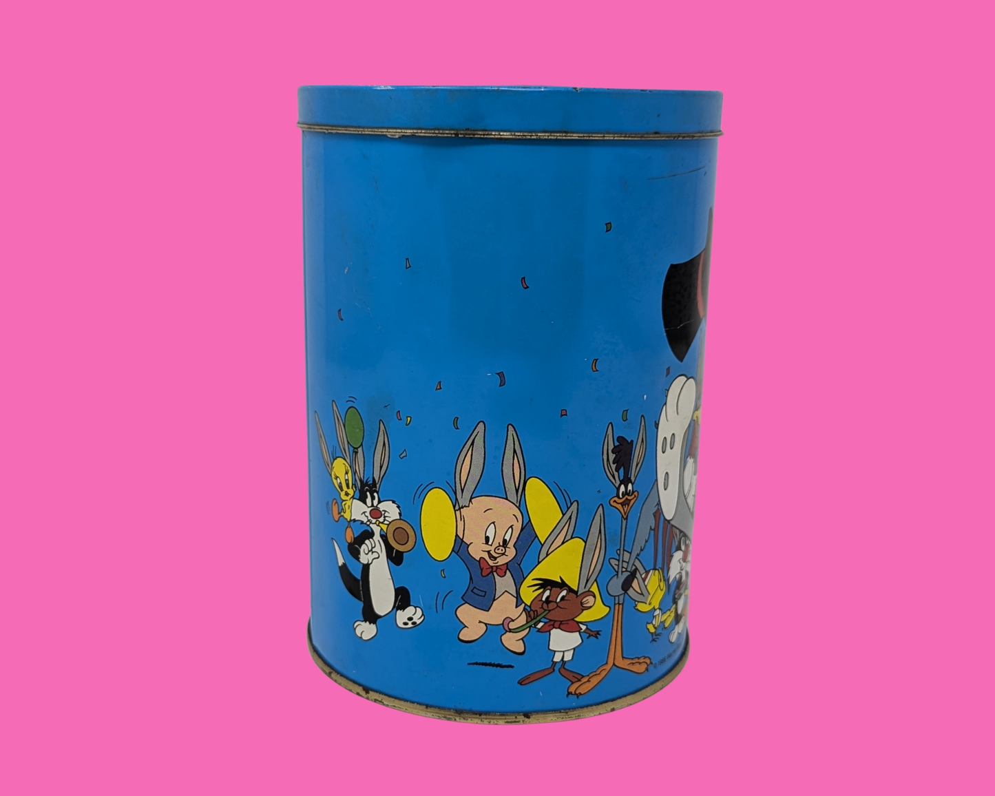 Boîte en métal vintage des années 1980 pour le 50e anniversaire de Bugs