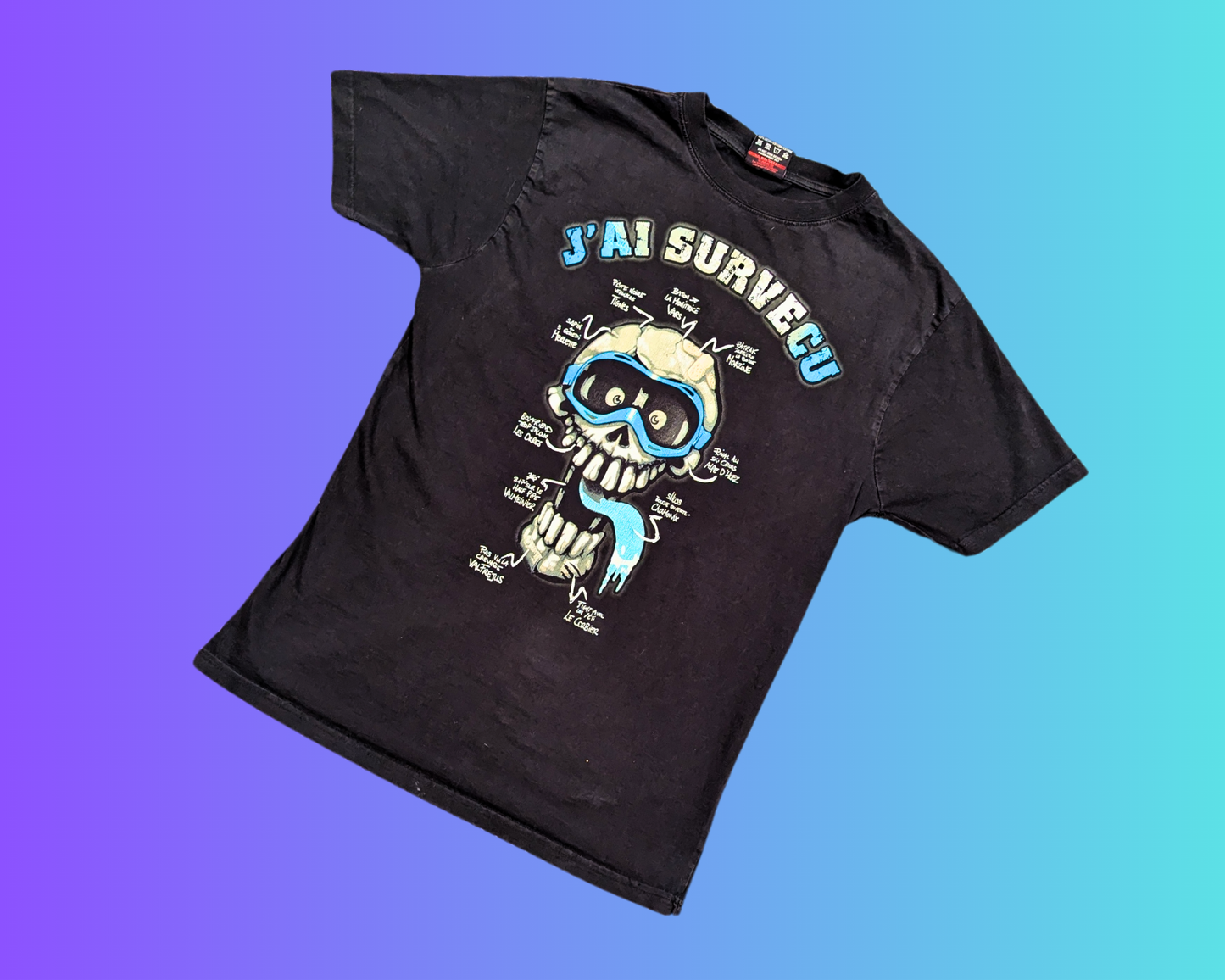 Y2K ''J'ai Survécu'' T-Shirt Taille M