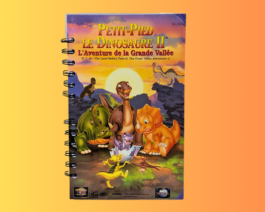 Carnet de notes VHS du film Le Petit Dinosaure II
