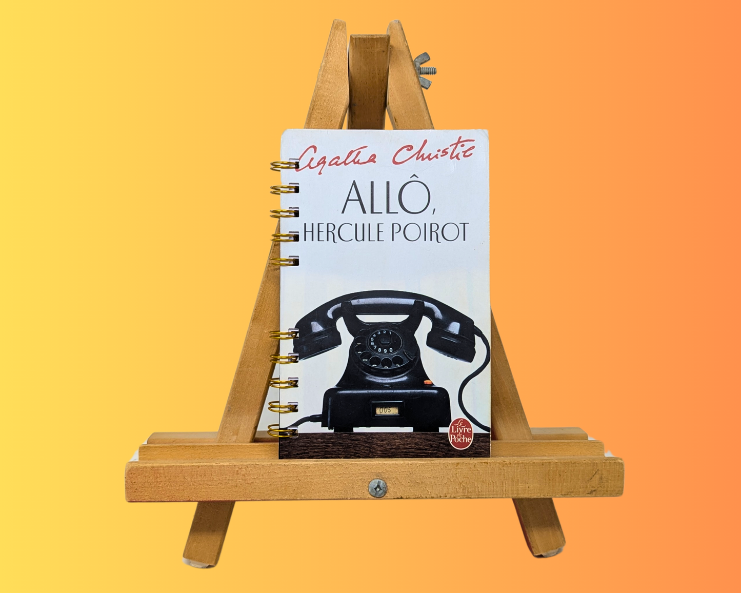 Carnet fait main et recyclé Allô, roman d'Hercule Poirot d'Agatha Christie